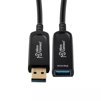 Microconnect USB3.0AAF20AOP USB-Kabel USB 3.2 Gen 1 (3.1 Gen 1) 20 m USB A Schwarz