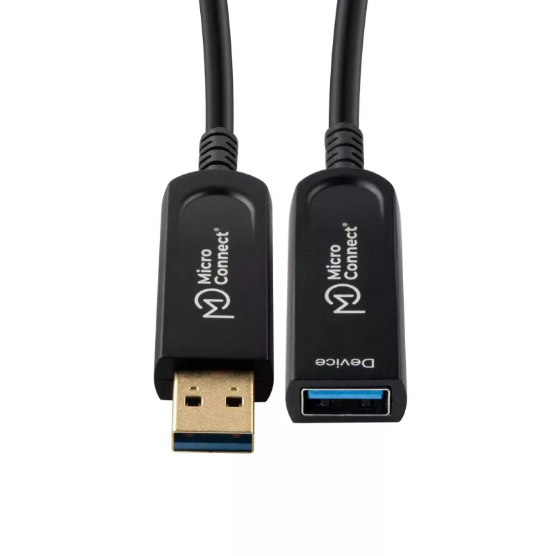Microconnect USB3.0AAF20AOP USB-Kabel USB 3.2 Gen 1 (3.1 Gen 1) 20 m USB A Schwarz