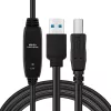 Microconnect Active USB3.0 A-B 7m M-M Schwarz Kabel 5 Gbit/s