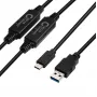 Microconnect USB3.1CA10AMP USB-Kabel USB 3.2 Gen 1 (3.1 Gen 1) 10 m USB C USB A Schwarz