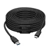 Microconnect USB3.1CA10AMP USB-Kabel USB 3.2 Gen 1 (3.1 Gen 1) 10 m USB C USB A Schwarz