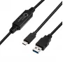 Microconnect USB3.1CA5AMP USB-Kabel USB 3.2 Gen 1 (3.1 Gen 1) 5 m USB C USB A Schwarz