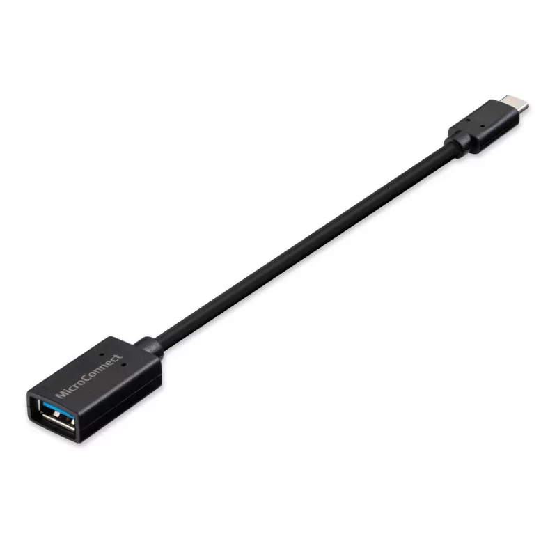 Microconnect USB3.1CAF02BH USB-Kabel USB 3.2 Gen 1 (3.1 Gen 1) 0,2 m USB C USB A Schwarz