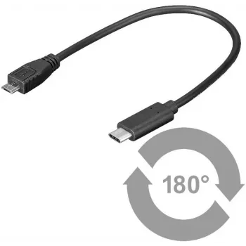 Microconnect USB3.1CAMB02 USB-Kabel USB 2.0 0,2 m Micro-USB B USB C Schwarz
