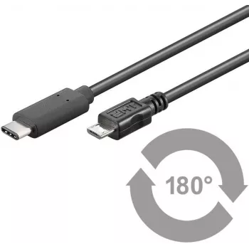 Microconnect USB3.1CAMIB1 USB-Kabel USB 2.0 1 m USB C Micro-USB B Schwarz