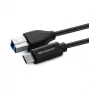 Microconnect USB3.1CB5 USB-Kabel USB 3.2 Gen 1 (3.1 Gen 1) 5 m USB C USB B Schwarz