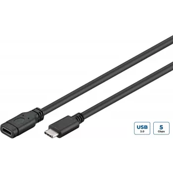 Microconnect USB3.1CC1.5EX USB-Kabel USB 3.2 Gen 1 (3.1 Gen 1) 1,5 m USB C Schwarz