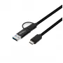 Microconnect USB3.1CCA1 USB-Kabel USB 3.2 Gen 1 (3.1 Gen 1) 1 m USB C Schwarz