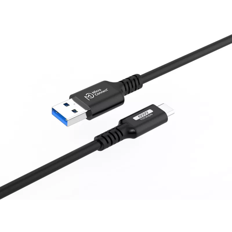 USB-Kabel Microconnect USB3.2AC2 2m USB C USB A 10 Gbit/s Schwarz