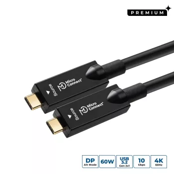 MicroConnect USB3.2CC10OP USB-Kabel USB 3.2 Gen 2 (3.1 Gen 2) 10 m USB-C Schwarz