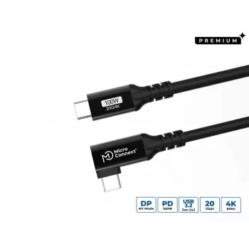 Microconnect USB3.2CC4-A USB-Kabel USB 3.2 Gen 2x2 4 m USB-C Schwarz