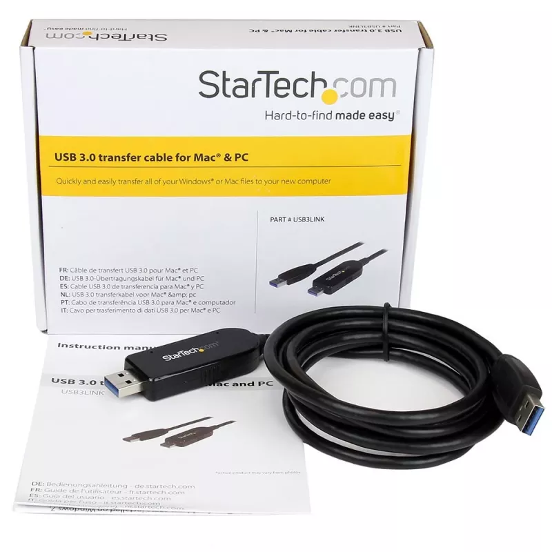 StarTech.com USB 3.0 Datenübertragungskabel für Mac und Windows, 2 m