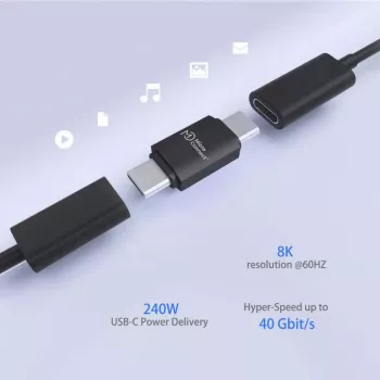 Microconnect USB4-CC-240W USB-Kabel 0 m USB C Schwarz