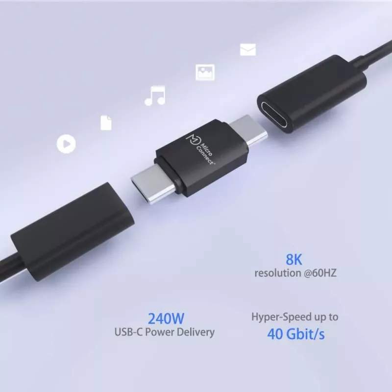 Microconnect USB4-CC-240W USB-Kabel 0 m USB C Schwarz