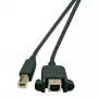 Microconnect USBABF1PANEL2 USB-Kabel USB 2.0 1,8 m USB A USB B Schwarz