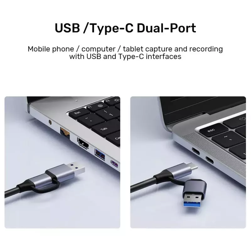 Videokabel-Adapter UNITEK V1167A USB Typ-A/USB Typ-C HDMI Schwarz