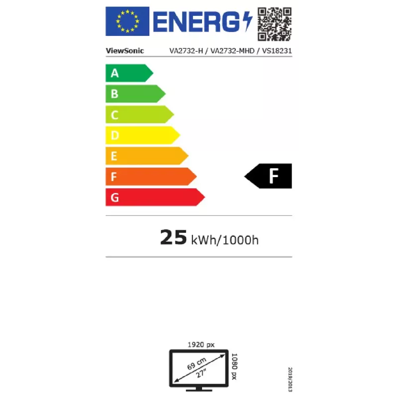 Viewsonic VA2732-h Computermonitor 68,6 cm (27 Zoll) 1920 x 1080 Pixel Full HD LED Schwarz