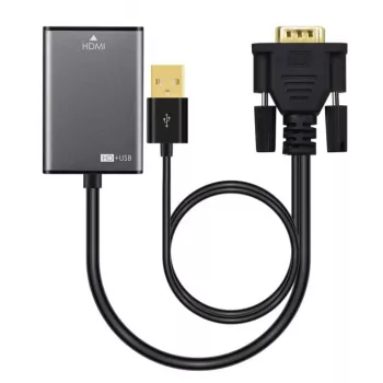 Microconnect VGAHDMI VGA-Kabel 0,15 m VGA (D-Sub) Schwarz