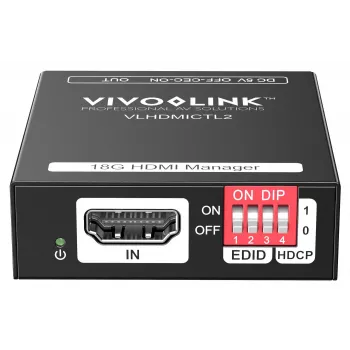 Vivolink VLHDMICTL2 EDID-Emulator 3840x2160 18 Gbit/s Schwarz