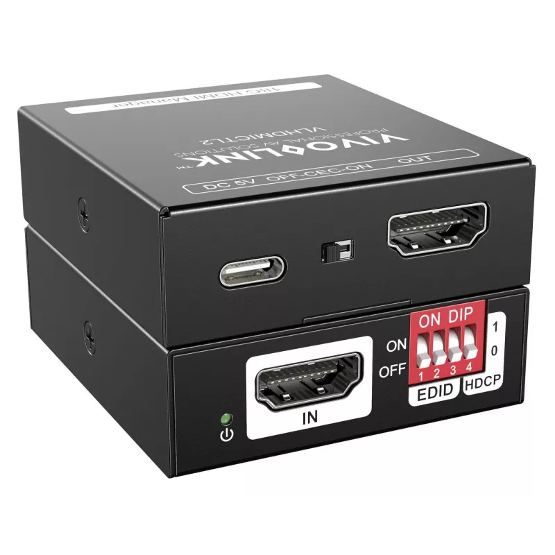 Vivolink VLHDMICTL2 EDID-Emulator 3840x2160 18 Gbit/s Schwarz
