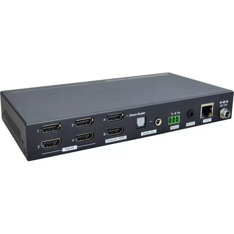 Vivolink VLHDMIMAT4X2RS Matrix-Umschalter Skalierungs-Matrix-Umschalter 7,5 W