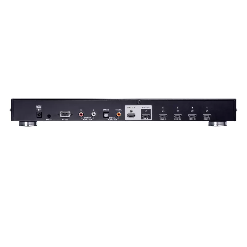 ATEN 4-Port True 4K HDMI Switch mit Dual, HDMI, Metall, Schwarz, 60 Hz, 3 m, 3840 x 2160, 4096 x 2160
