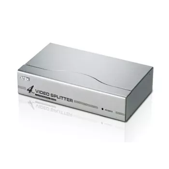 ATEN 4-Port VGA Video Splitter (350 MHz), VGA, 4x VGA, 1920 x 1440 Pixel, Silber, Metall, 30 m