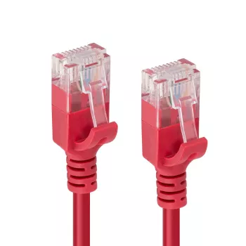 Microconnect V-UTP6A01R-schlank Netzwerkkabel Rot 1 m Cat6a U/UTP (UTP)