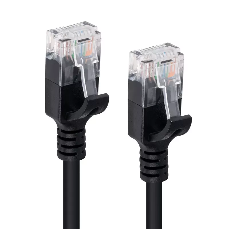 Microconnect V-UTP6A01S-schlank Netzwerkkabel Schwarz 1 m Cat6a U/UTP (UTP)