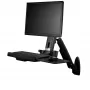 StarTech.com Wandmontage-Workstation – Gelenkige Full-Motion-Stehpult mit ergonomischem, höhenverstellbarem Monitor- und Tastaturablage-Arm – Maus- und Scannerhalter – Einzelne VESA-Anzeige