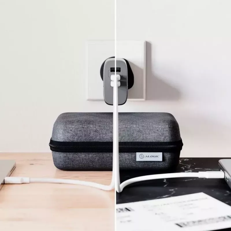 Indoor-Ladegerät ALOGIC 3X67 67W Multi-Country GaN-Ladegerät 2 USB Typ-C