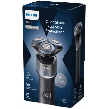 Elektrischer Rasierer Philips Shaver 5000X Serie X5006/00 — 3 rotierende Scherköpfe, Nass & Trocken, 50 Min. Akku, USB-C-Schnellladung