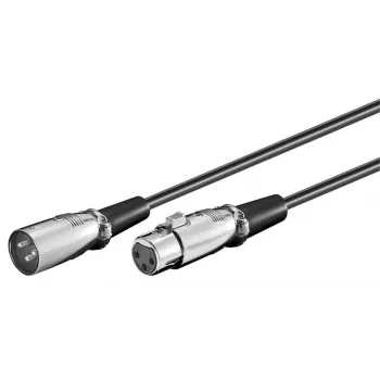 Microconnect XLRMF05 Audiokabel 0,5 m XLR (3-polig) Schwarz