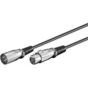Microconnect XLRMF5 Audiokabel 5 m XLR (3-polig) Schwarz