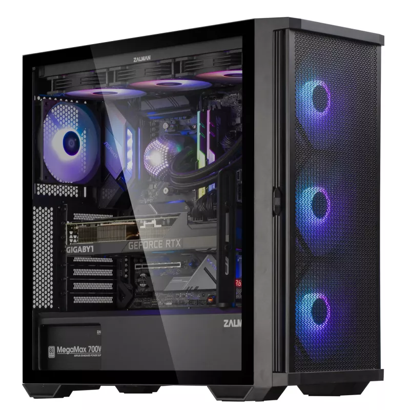 Zalman Z10 PLUS Computergehäuse Midi Tower Schwarz