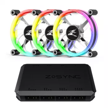 Zalman ZM-LF120A3 Computer-Kühlsystem Computergehäuse Lüfter 12 cm Schwarz, Weiß