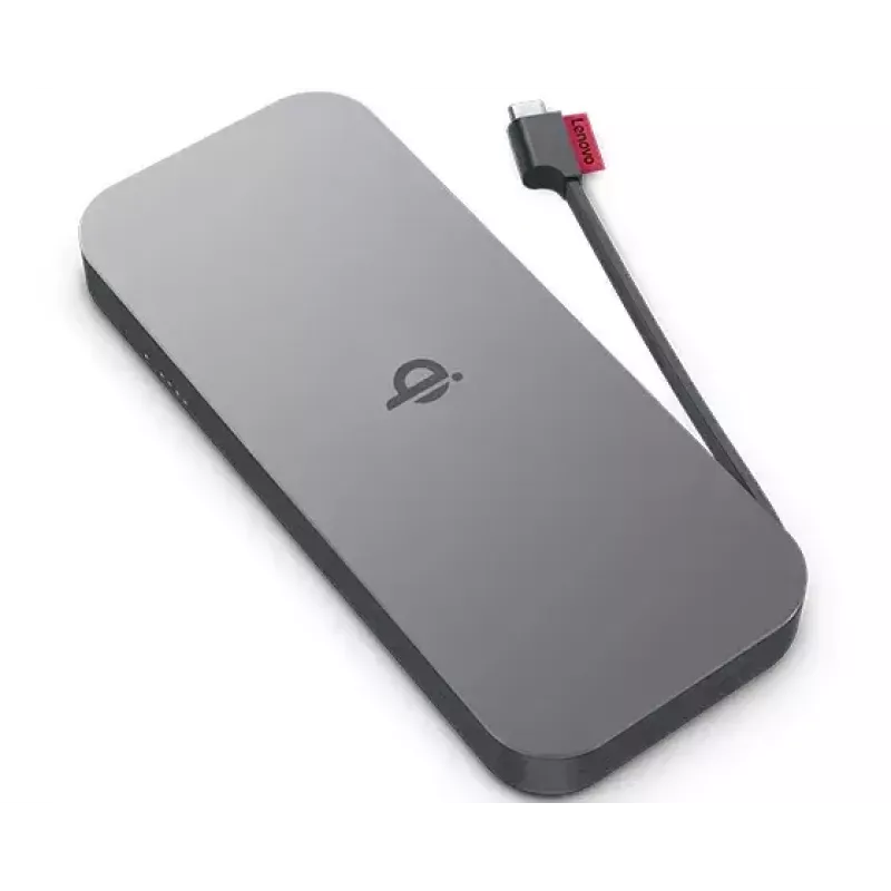 Lenovo GO Lithium-Polymer (LiPo) 10000 mAh Kabelloses Laden Grau