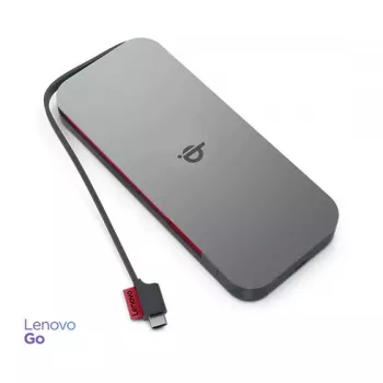 Lenovo GO Lithium-Polymer (LiPo) 10000 mAh Kabelloses Laden Grau