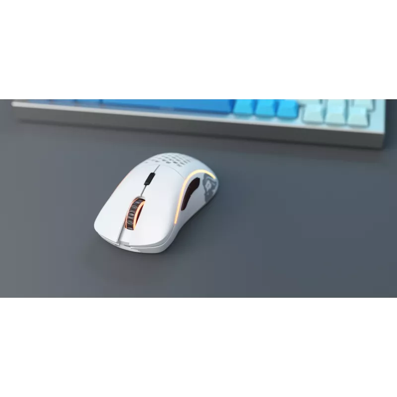Glorious Gaming Glorious Model D Wireless - Mattweiß, Rechtshänder, RF Wireless, 19000 DPI, Weiß