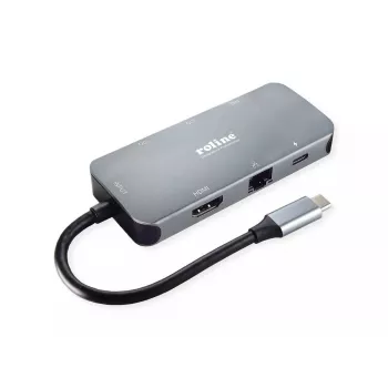 ROLINE USB Type-C Hub 12.02.1121 HDMI RJ-45 USB 3.2 Gen 2 Grau