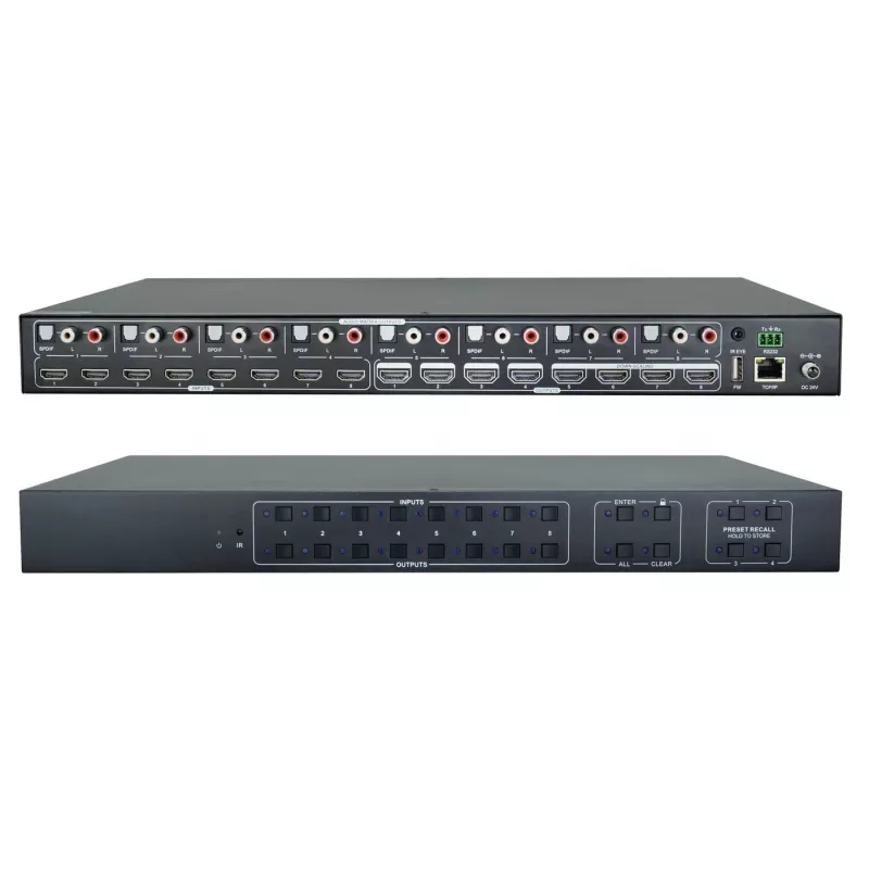 AV-Matrix-Switcher Vivolink VLHDMIMAT8X8 3840x2160 18 Gbit/s