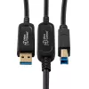 Microconnect MC-USB3.0AB20OP USB-Kabel USB 3.2 Gen 2 (3.1 Gen 2) 20 m USB A USB B Schwarz