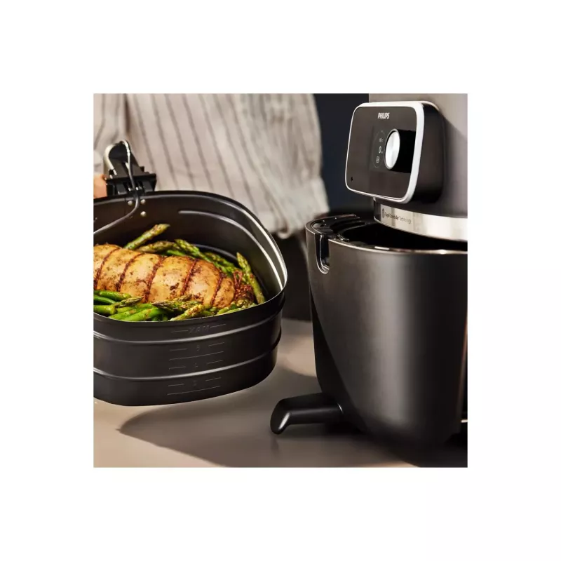 Heißluftfritteuse Philips 7000-Serie HD9880/90 8,3 l 2200 W Schwarz Edelstahl