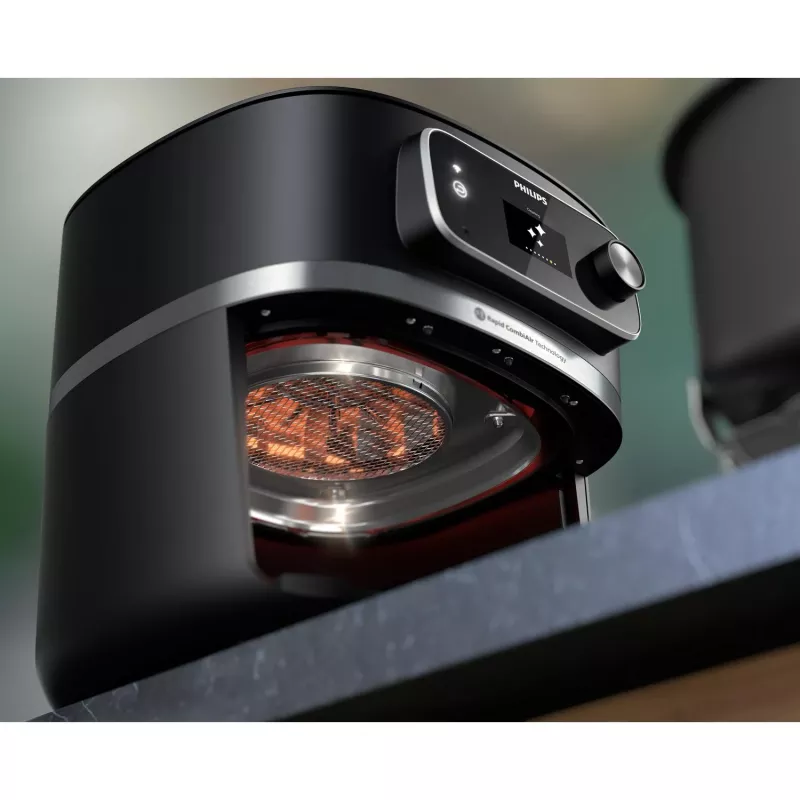 Heißluftfritteuse Philips 7000-Serie HD9880/90 8,3 l 2200 W Schwarz Edelstahl