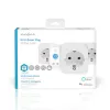 Smart-Steckdose Nedis WIFIP121FWT3 – Wi-Fi-Innensteckdose, 3er-Pack
