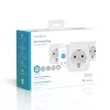 Smart-Steckdose Nedis WIFIP121FWT3 – Wi-Fi-Innensteckdose, 3er-Pack