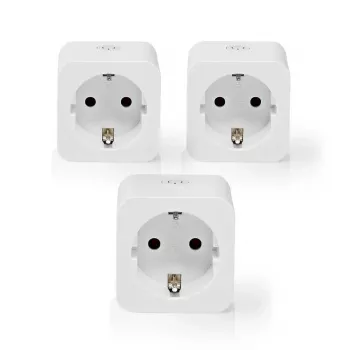 Smart-Steckdose Nedis WIFIP121FWT3 – Wi-Fi-Innensteckdose, 3er-Pack