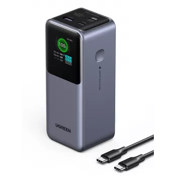 Ugreen 20000mAh 130W Schnellladung Powerbank Lithium Grau