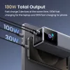 Ugreen 20000mAh 130W Schnellladung Powerbank Lithium Grau