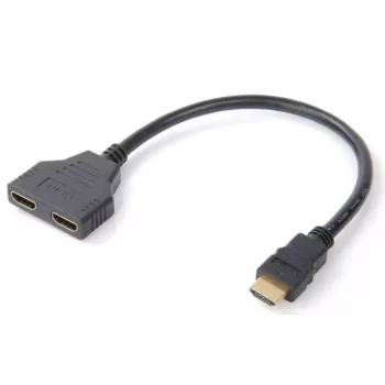 Microconnect HDMI-Y-Splitter-Kabel, 0,2 m, HDMI Typ A (Standard), 2 x HDMI Typ A (Standard), 1920 x 1200 Pixel, Schwarz